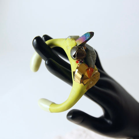 Powerpuff cuff bracelet in lime