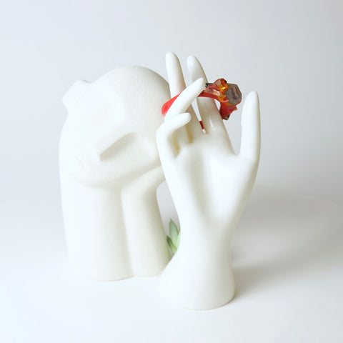 Powerpuff cuff bracelet in scarlet