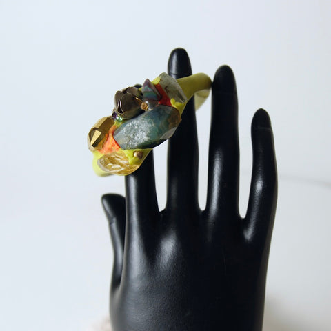 Powerpuff cuff bracelet in lime