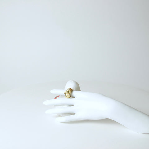 All-brass pearl ring