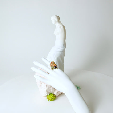 Coral divinity mega ring