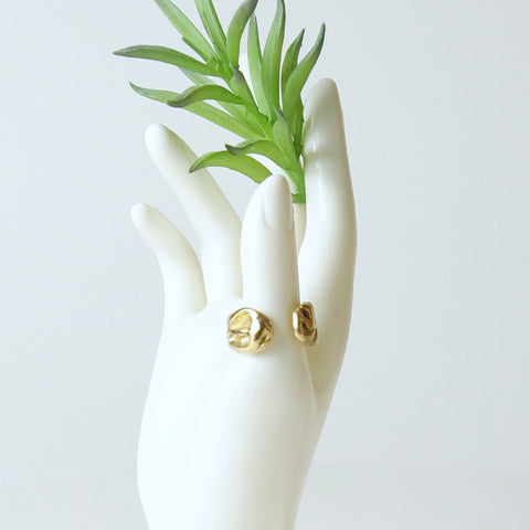 All-brass split ring in teardrop