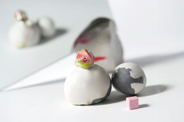 One-of-A-Kind Handcrafted Sterling Silver Pink Pinky Ring by Gré with Aventurine and Jasper
