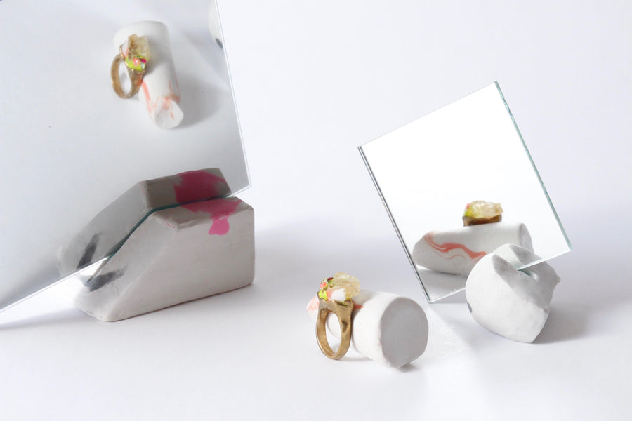 Unique Handcrafted Brass Ring by Gré with Citrine