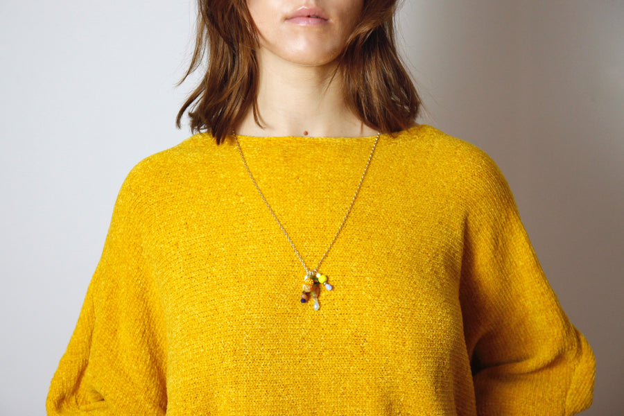 Bunch necklace in lemonade