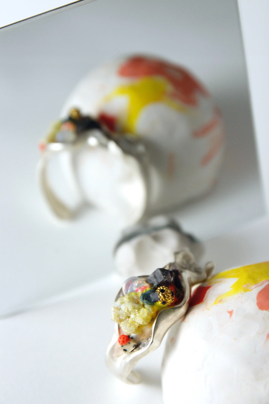 Yellow spirit quartz crystal cuff