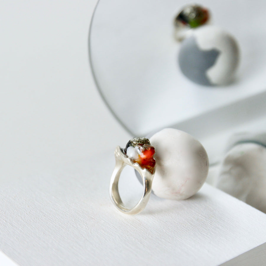 Gold nugget ring