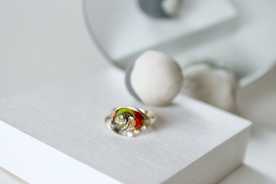 Gold nugget ring